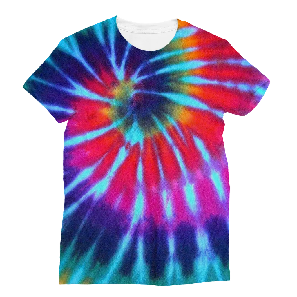 Tie Dye Pattern Women's Cut T-shirt All Over Print