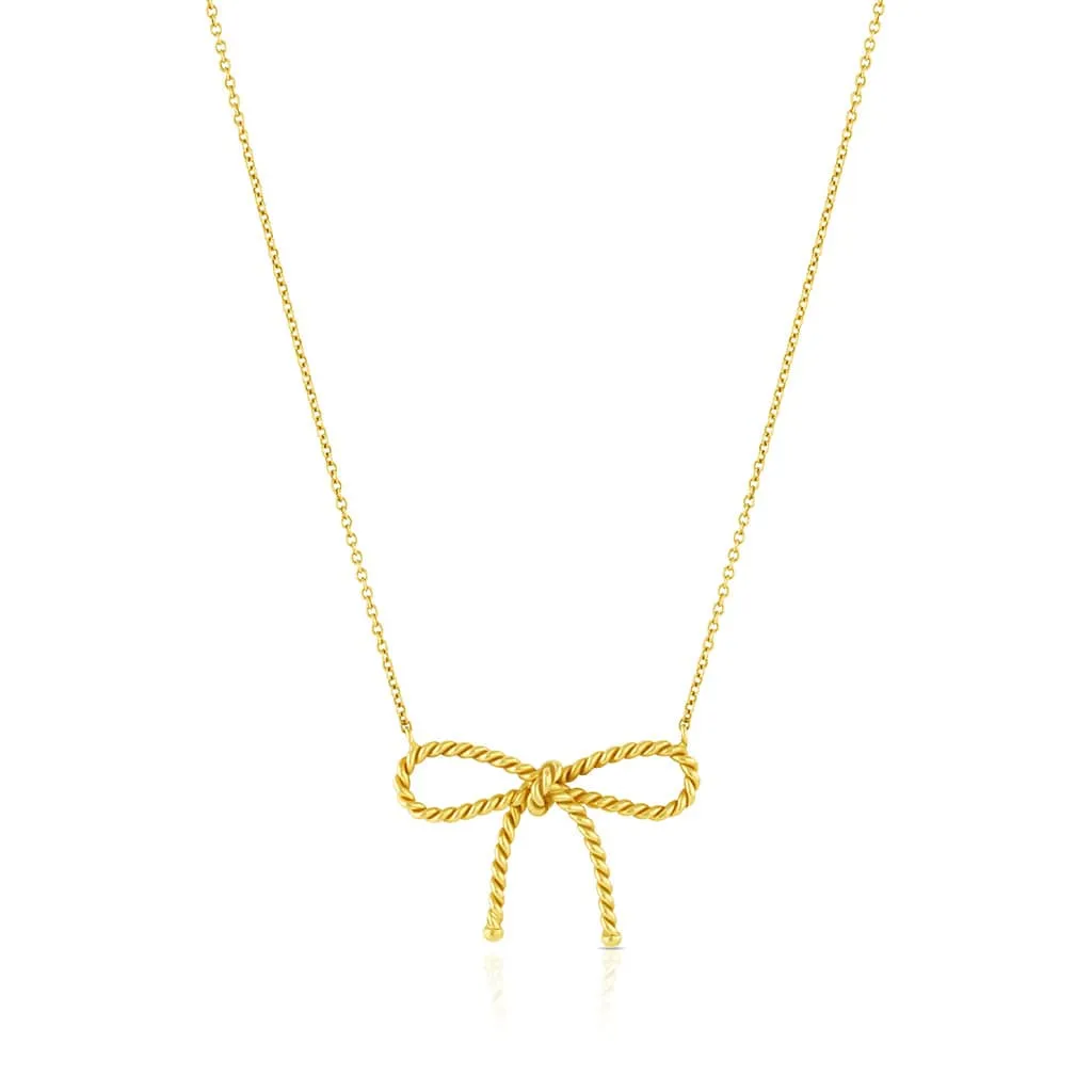 Tiffany & Co. 18K Yellow Gold Bow Necklace - Estate