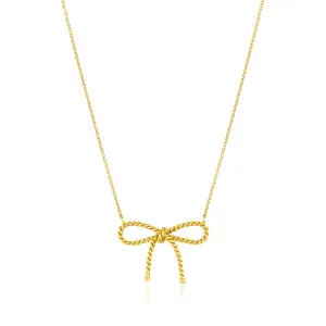 Tiffany & Co. 18K Yellow Gold Bow Necklace - Estate