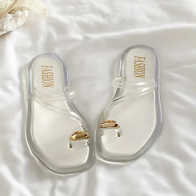 Toe Loop Flats Sandals