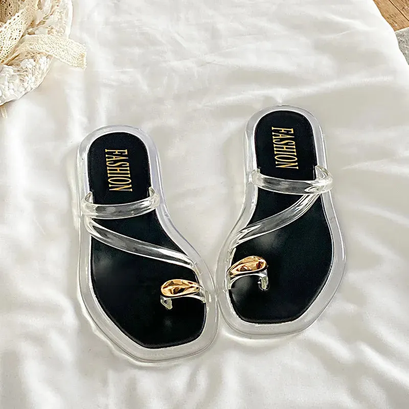 Toe Loop Flats Sandals