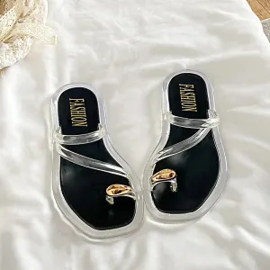 Toe Loop Flats Sandals
