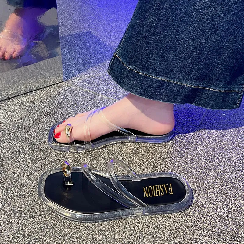 Toe Loop Flats Sandals