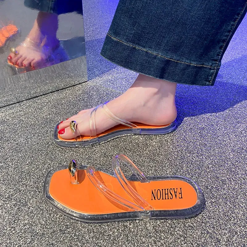 Toe Loop Flats Sandals