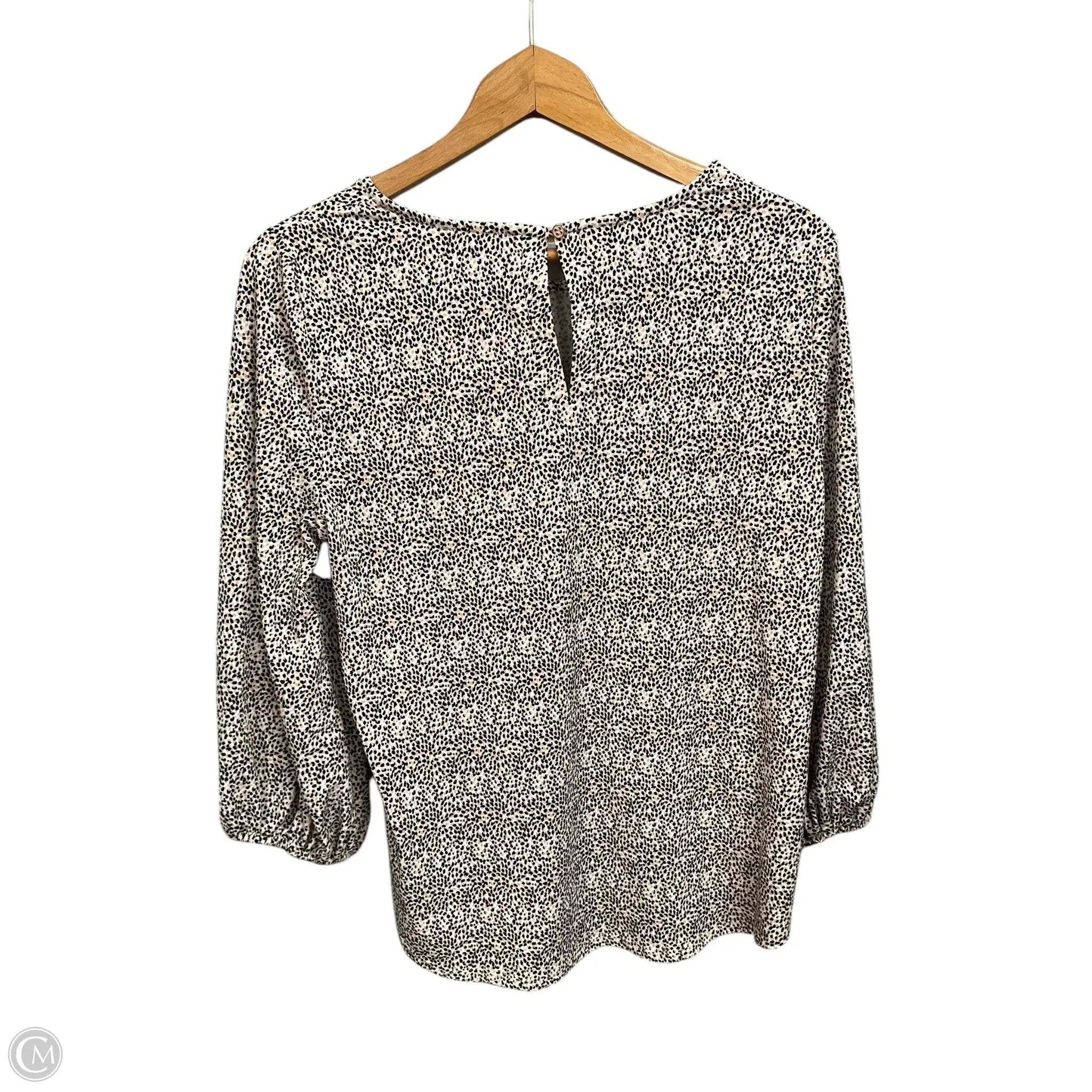 Top Long Sleeve By Adrianna Papell In Animal Print, Size: M