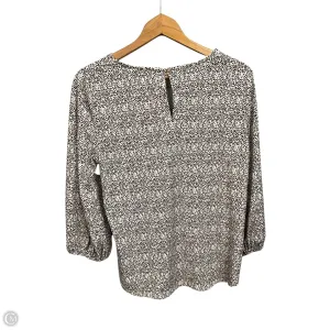 Top Long Sleeve By Adrianna Papell In Animal Print, Size: M