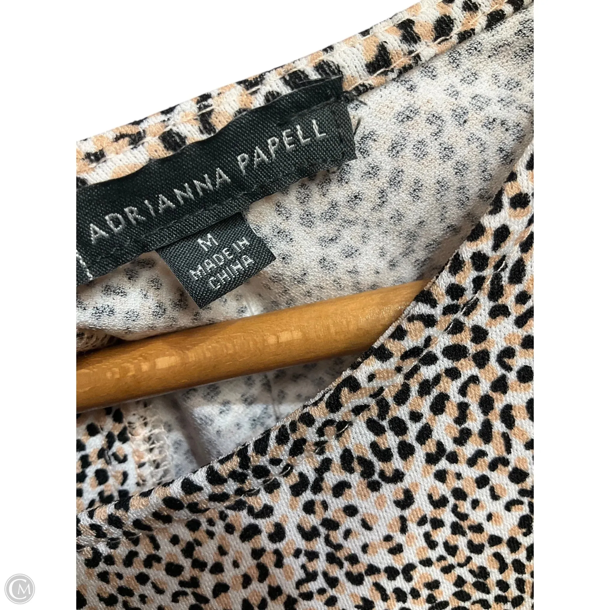 Top Long Sleeve By Adrianna Papell In Animal Print, Size: M