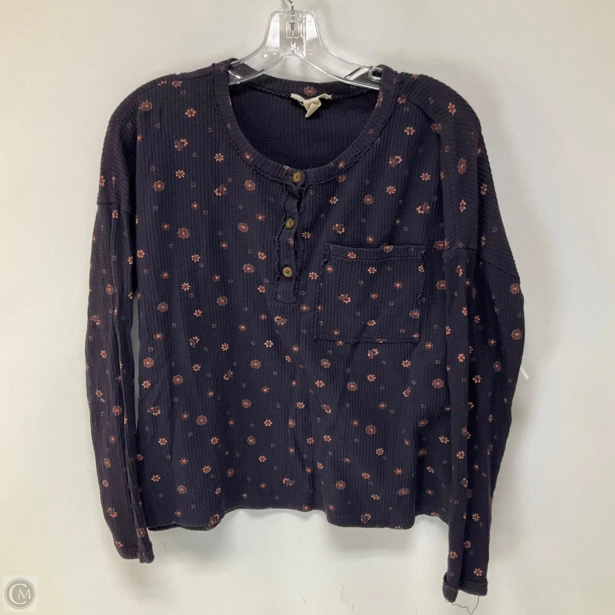 Top Long Sleeve By Madewell In Floral Print, Size: Xs