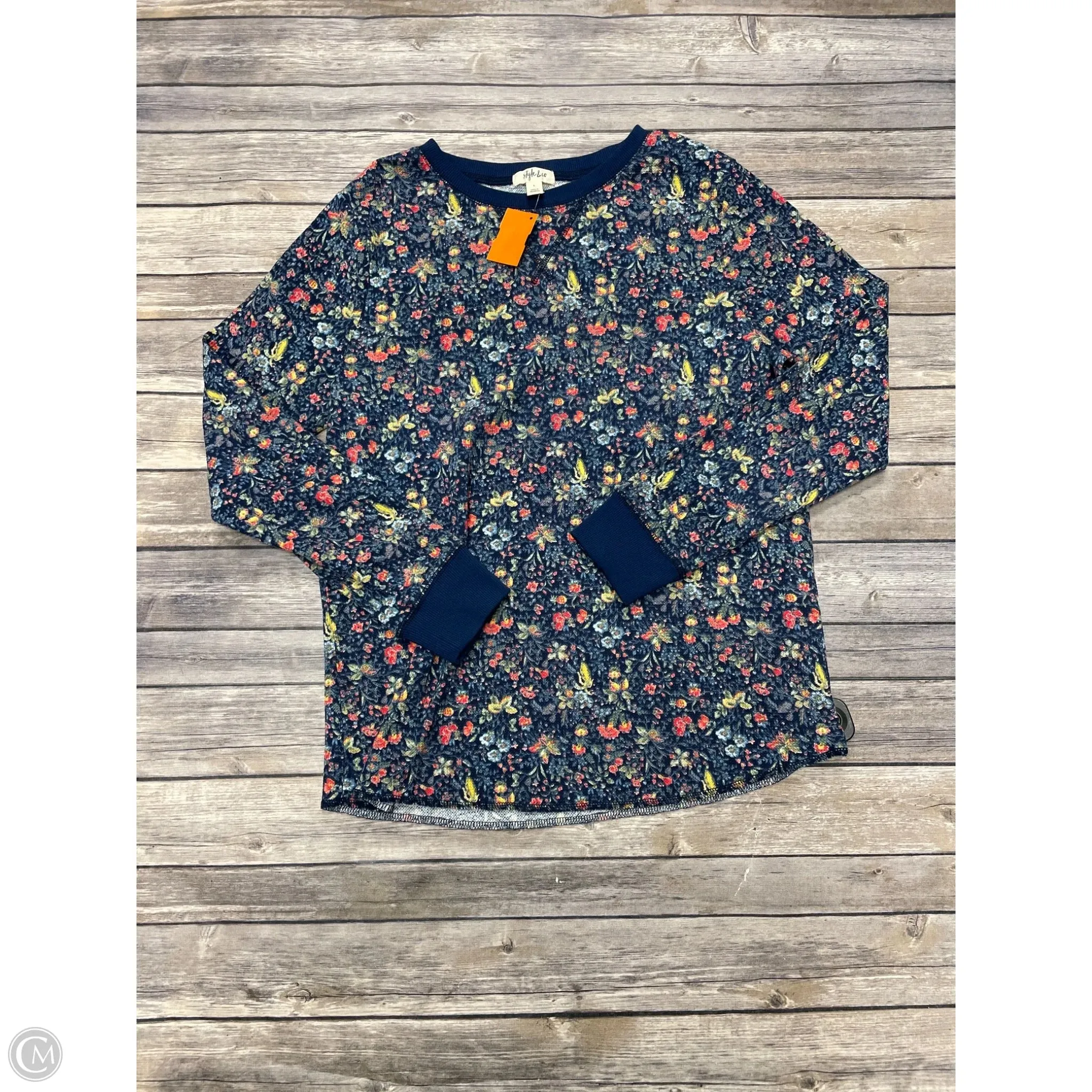 Top Long Sleeve By Style And Co Collection Women In Floral Print, Size: L