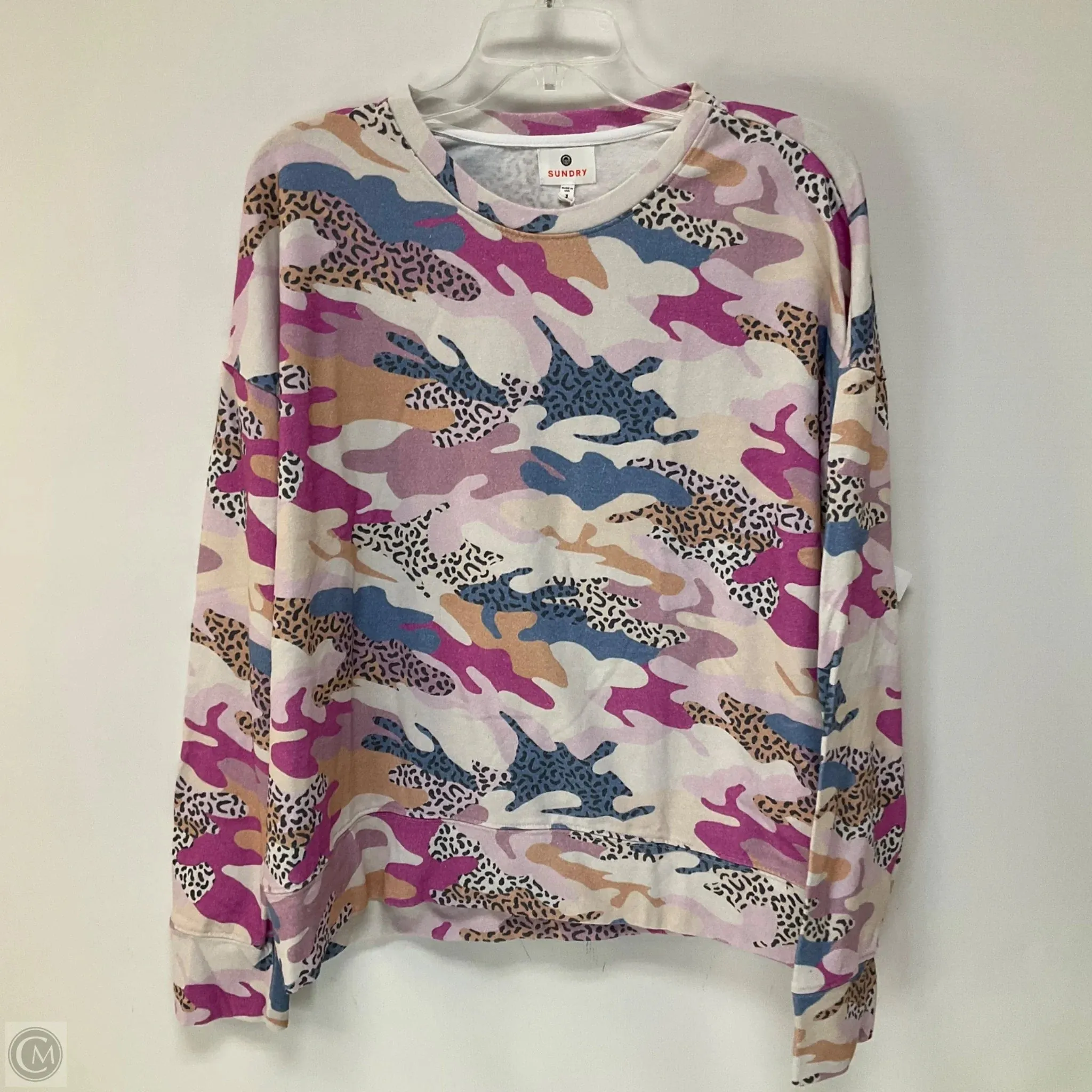 Top Long Sleeve By Sundry In Animal Print, Size: L
