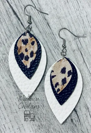 Triple Layer Animal Print Earrings