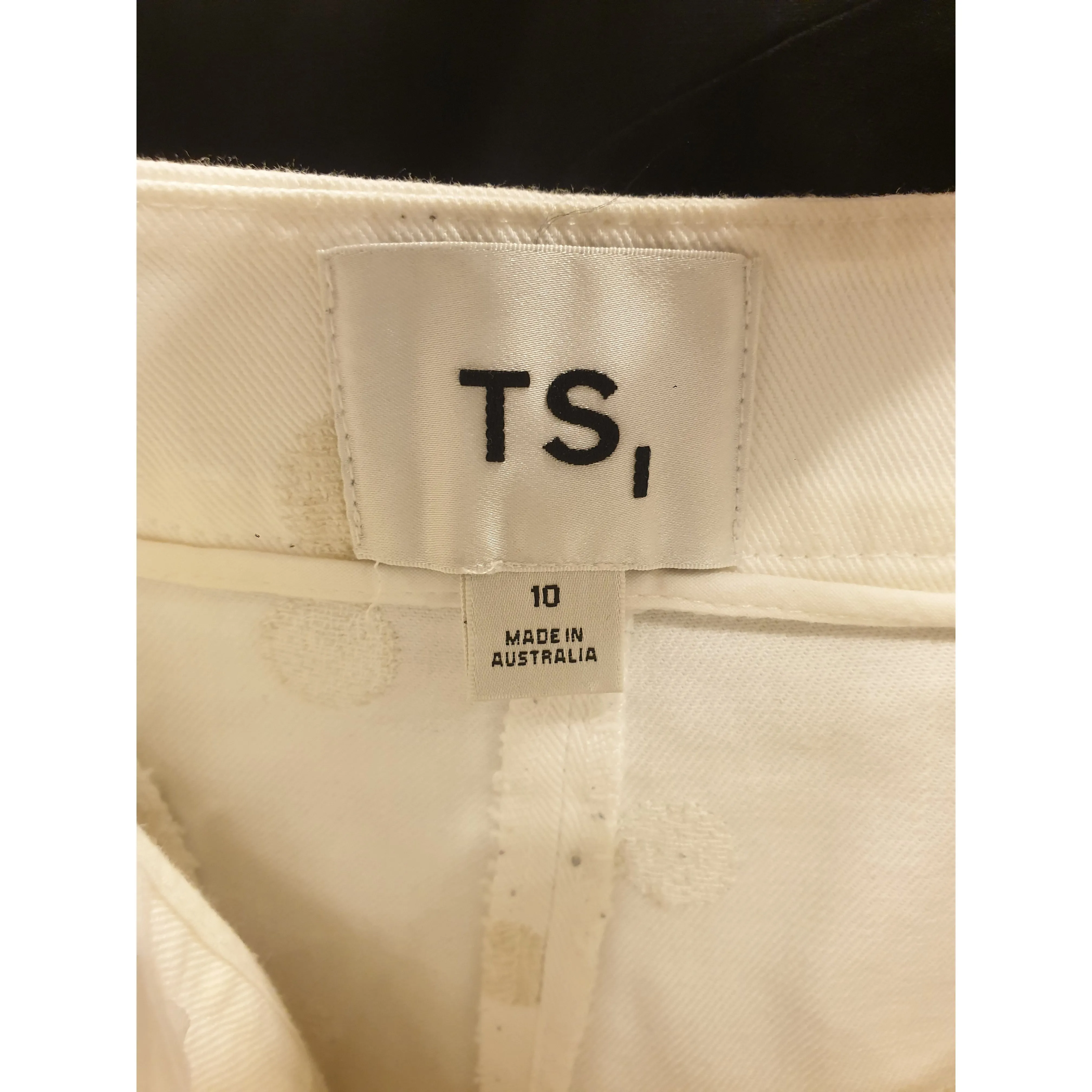 TS white straight leg jeans with  polka dots size S (fits 10)