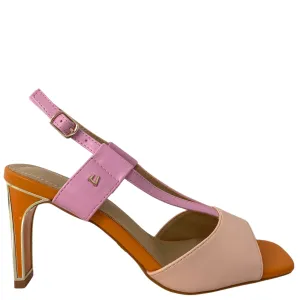Una Healy Pink & Orange Sling Back Sandals
