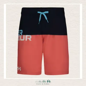 Under Armour Boys Youth: Block Volley Swim Trunks - Coho