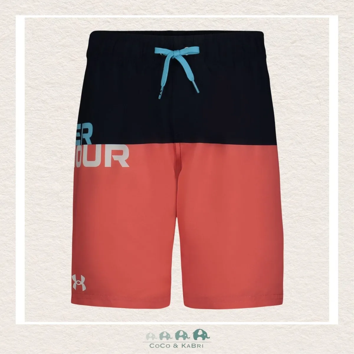 Under Armour Boys Youth: Block Volley Swim Trunks - Coho