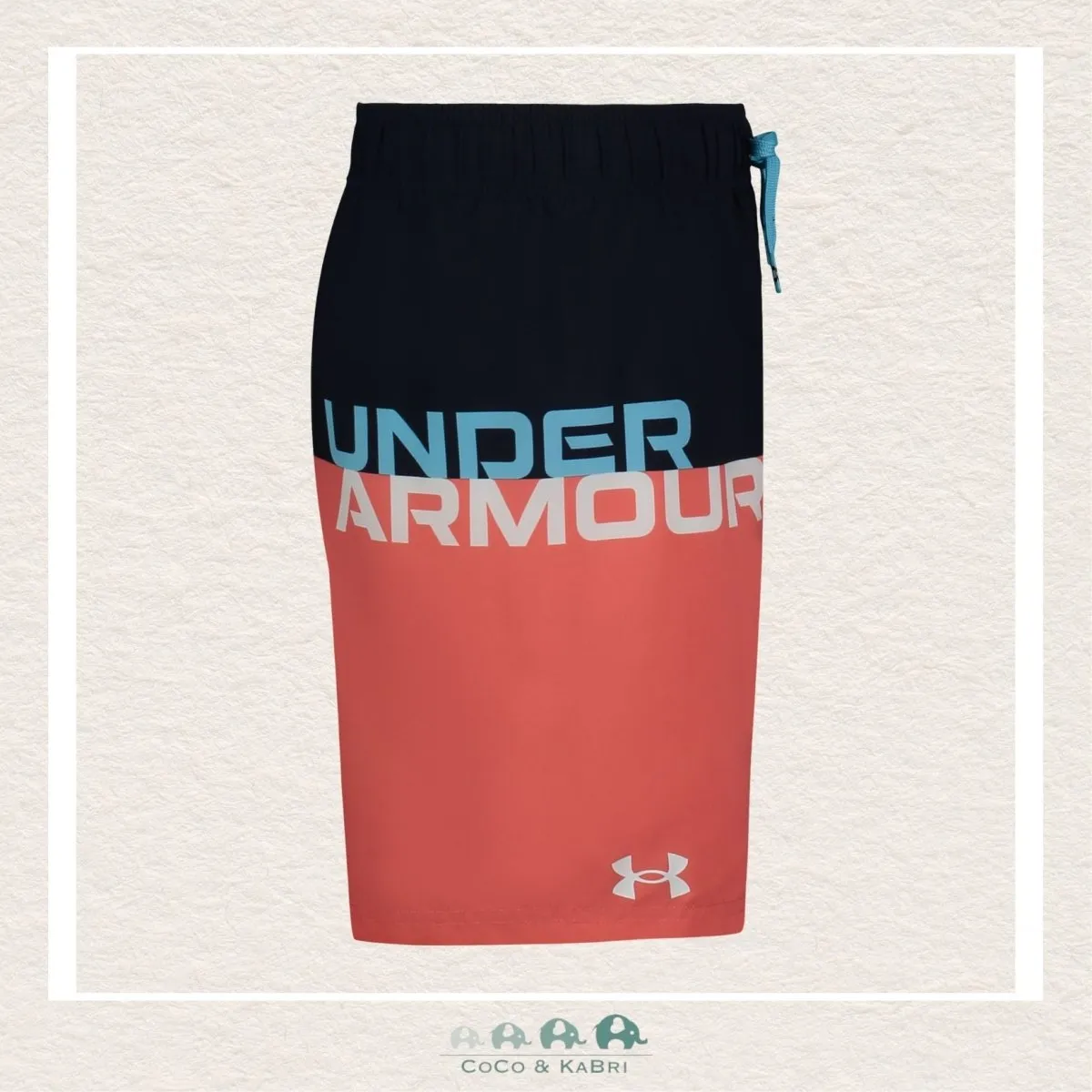 Under Armour Boys Youth: Block Volley Swim Trunks - Coho