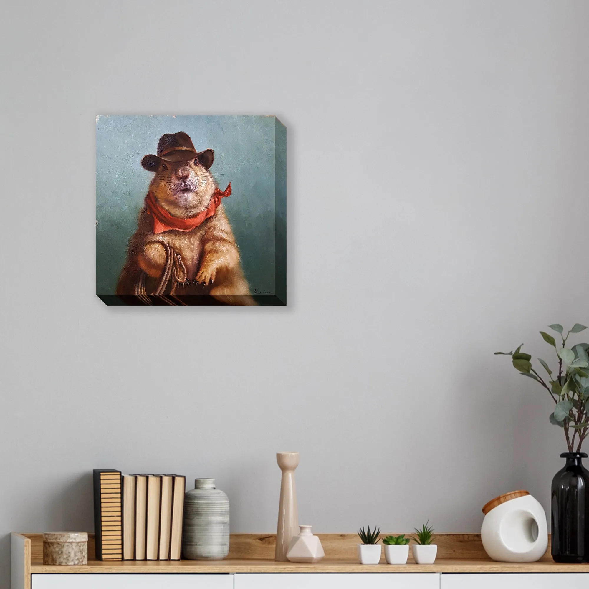 Underground Cowboy: Gallery Wrapped Canvas