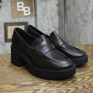 Universal Thread Womens Maisy Loafer Heels with Memory Foam Insole Black 9.5M