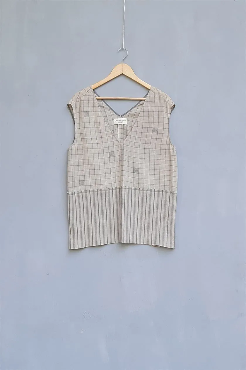 Urvashi Kaur   I  Kofu  TOP ABACUS TOP organic cotton nude TESSELLATE- 48