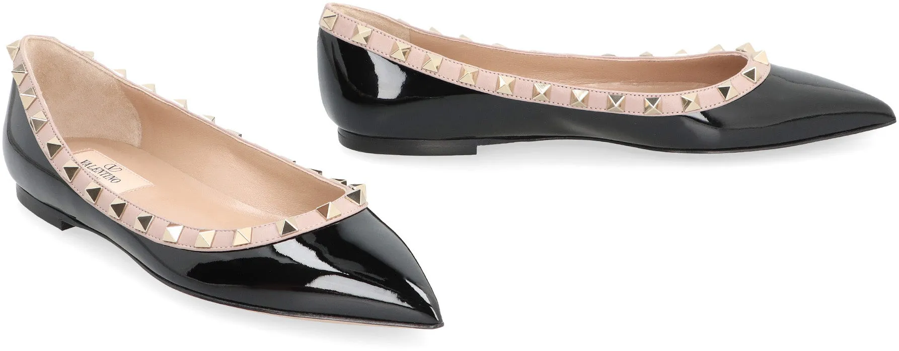 Valentino Garavani - Rockstud leather ballet flats