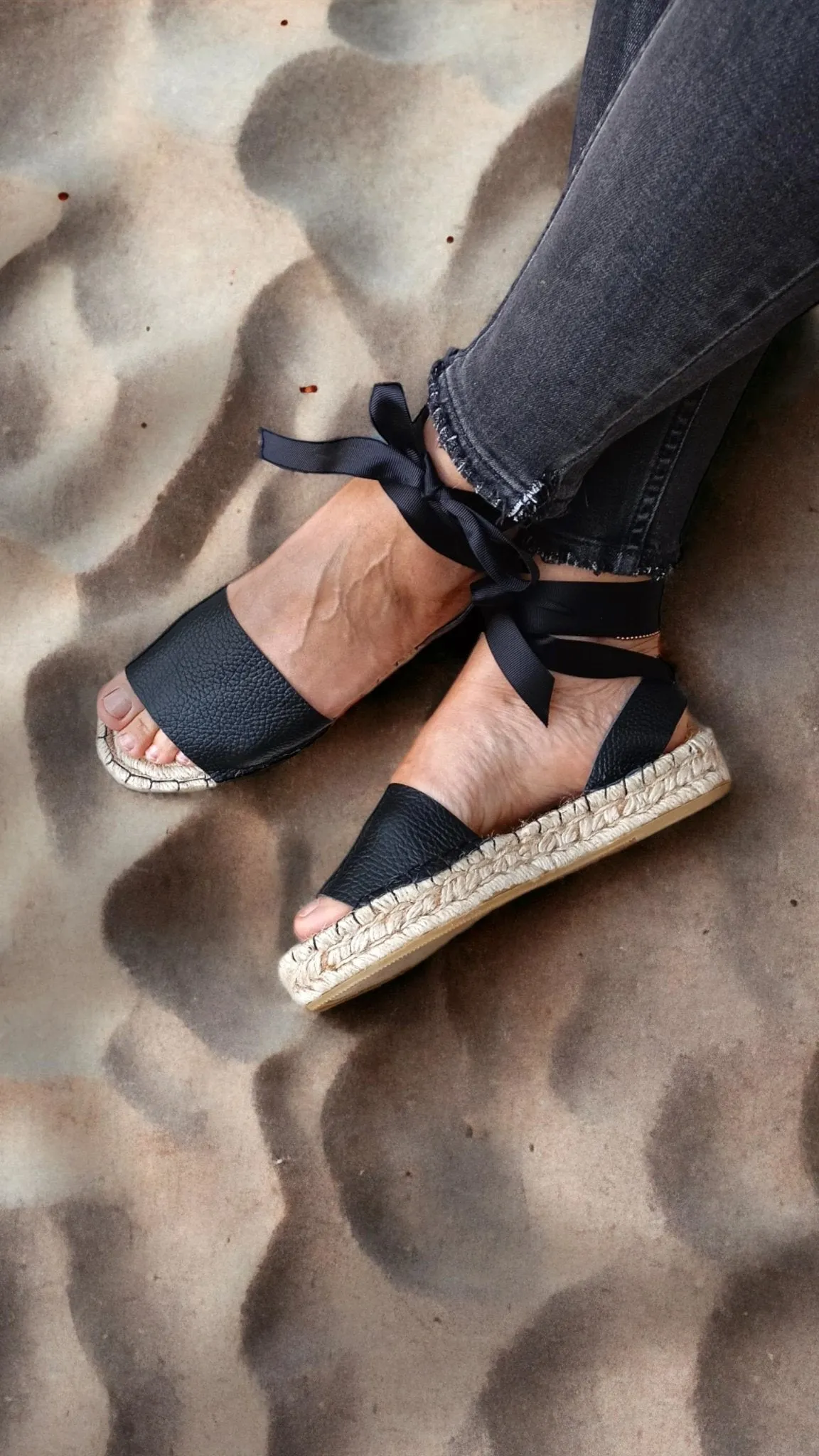 Vegan Essential Sandals-Black-Double Sole