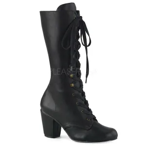 VIVIKA-205  Black Vegan Leather
