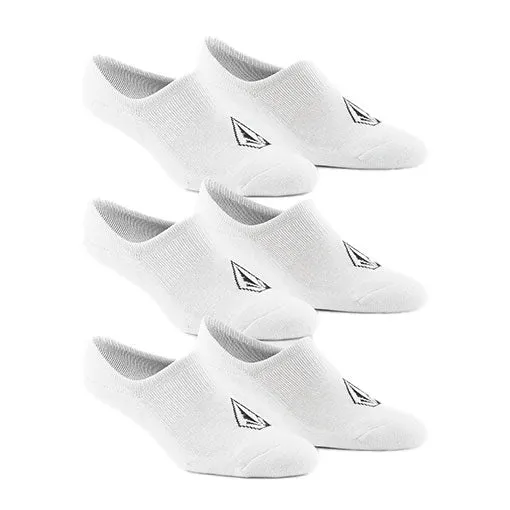 Volcom No Show Stone Sock 3Pk White