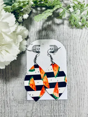 Watermelon Wooden Earrings