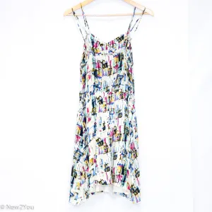 White Abstract Summer Dress (Ellus)