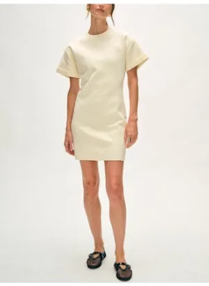 White   Warren Superfine Organic Waisted Dress