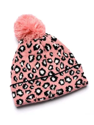 WOMEN'S ANIMAL PRINT FUR BEANIE