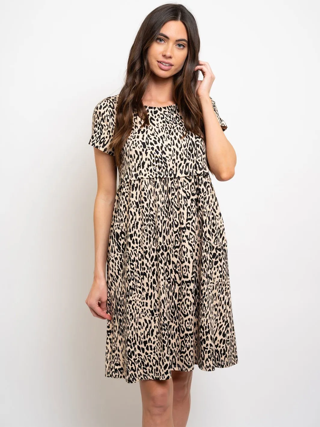 WOMEN'S ANIMAL PRINT TUNIC DRESS