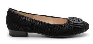 WOMEN'S ARA BAMBI FLAT | BLACK PUNTIKID