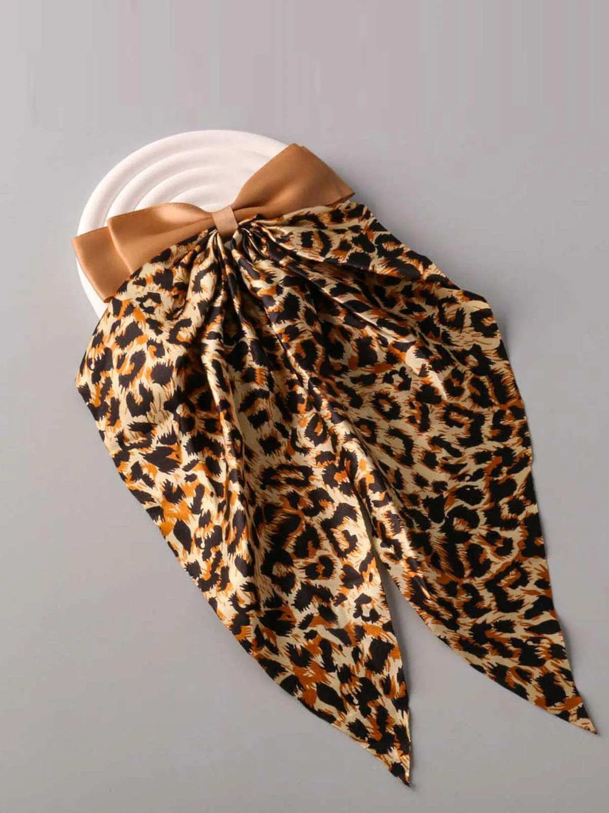 WOMEN'S ASSORTED COLORS ANIMAL PRINT BOW HAIR CLIPS