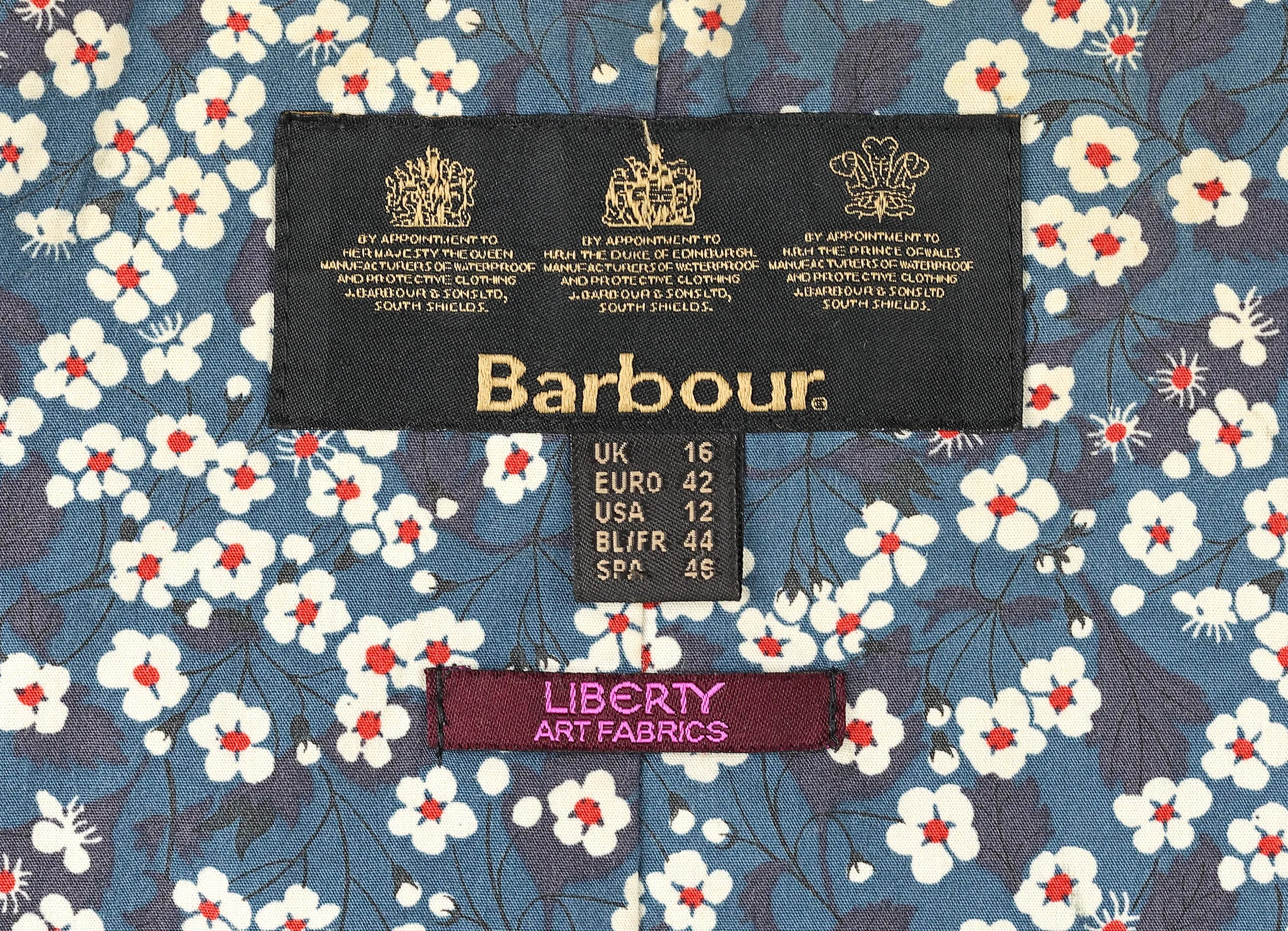 Women's Barbour Flyweight Liberty Beadnell Wax Jacket - Blue - XL