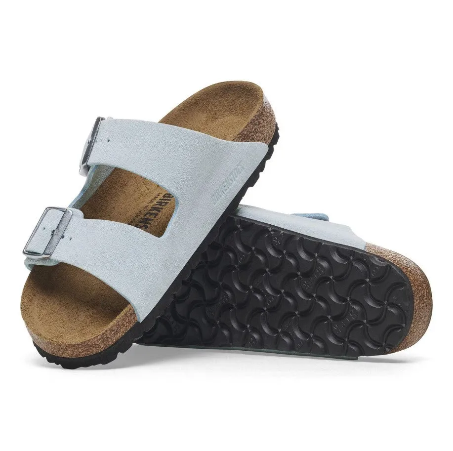 Women's Birkenstock Arizona Narrow 1029310 Color: Baby Blue Suede