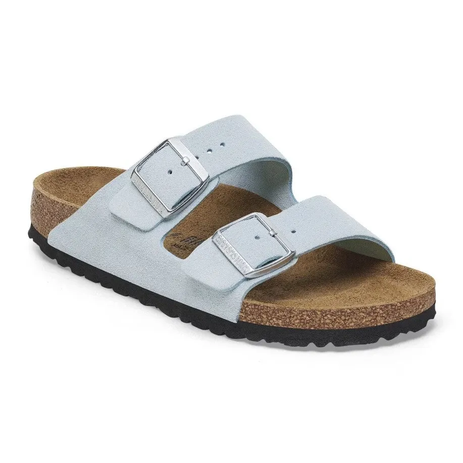 Women's Birkenstock Arizona Narrow 1029310 Color: Baby Blue Suede