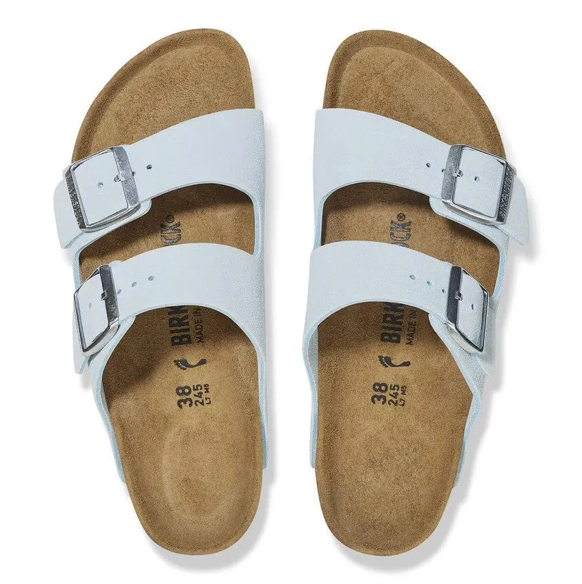 Women's Birkenstock Arizona Narrow 1029310 Color: Baby Blue Suede