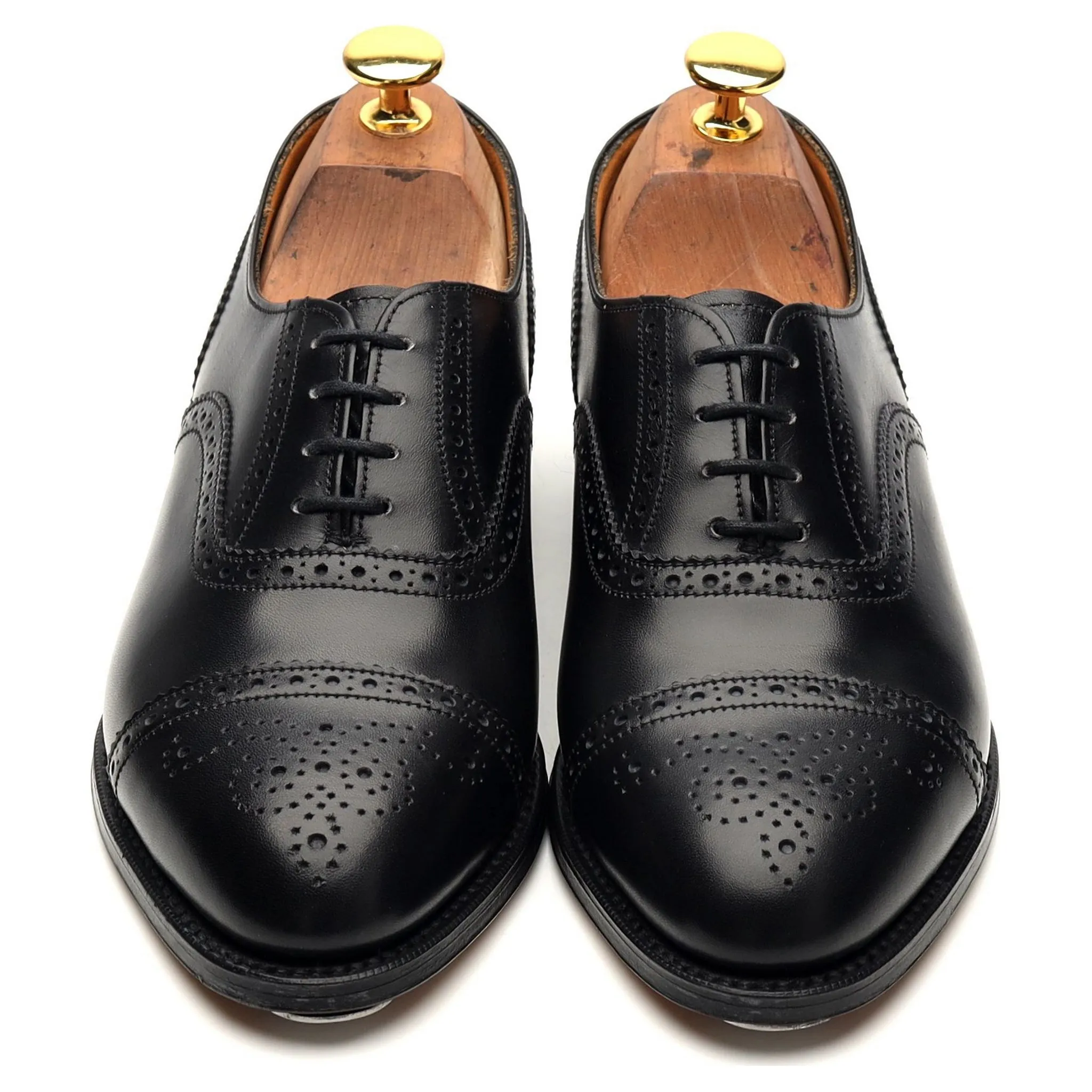 Women's Black Leather Oxford Brogues UK 5 E