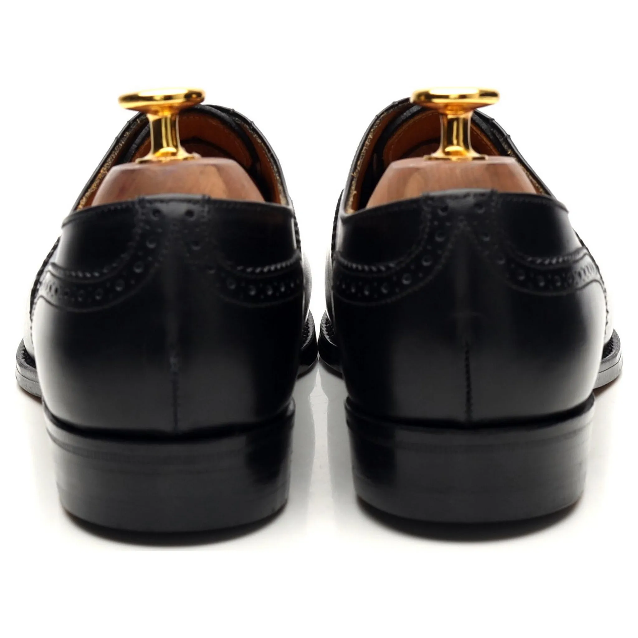Women's Black Leather Oxford Brogues UK 5 E
