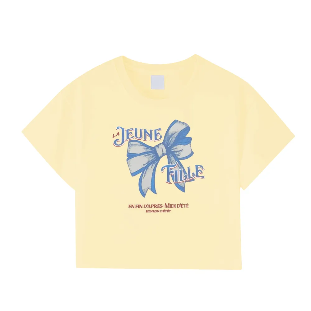 Women's Blue Bow Tee