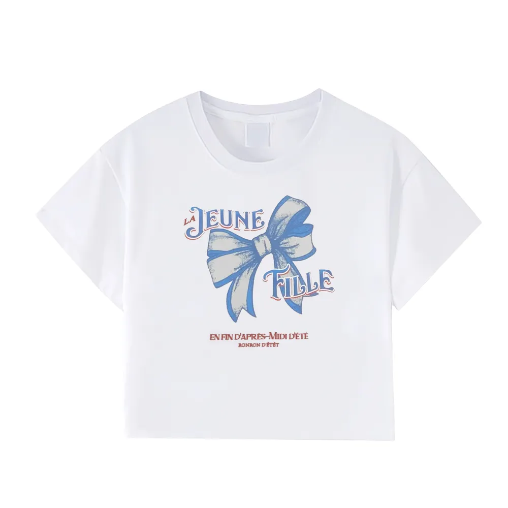 Women's Blue Bow Tee