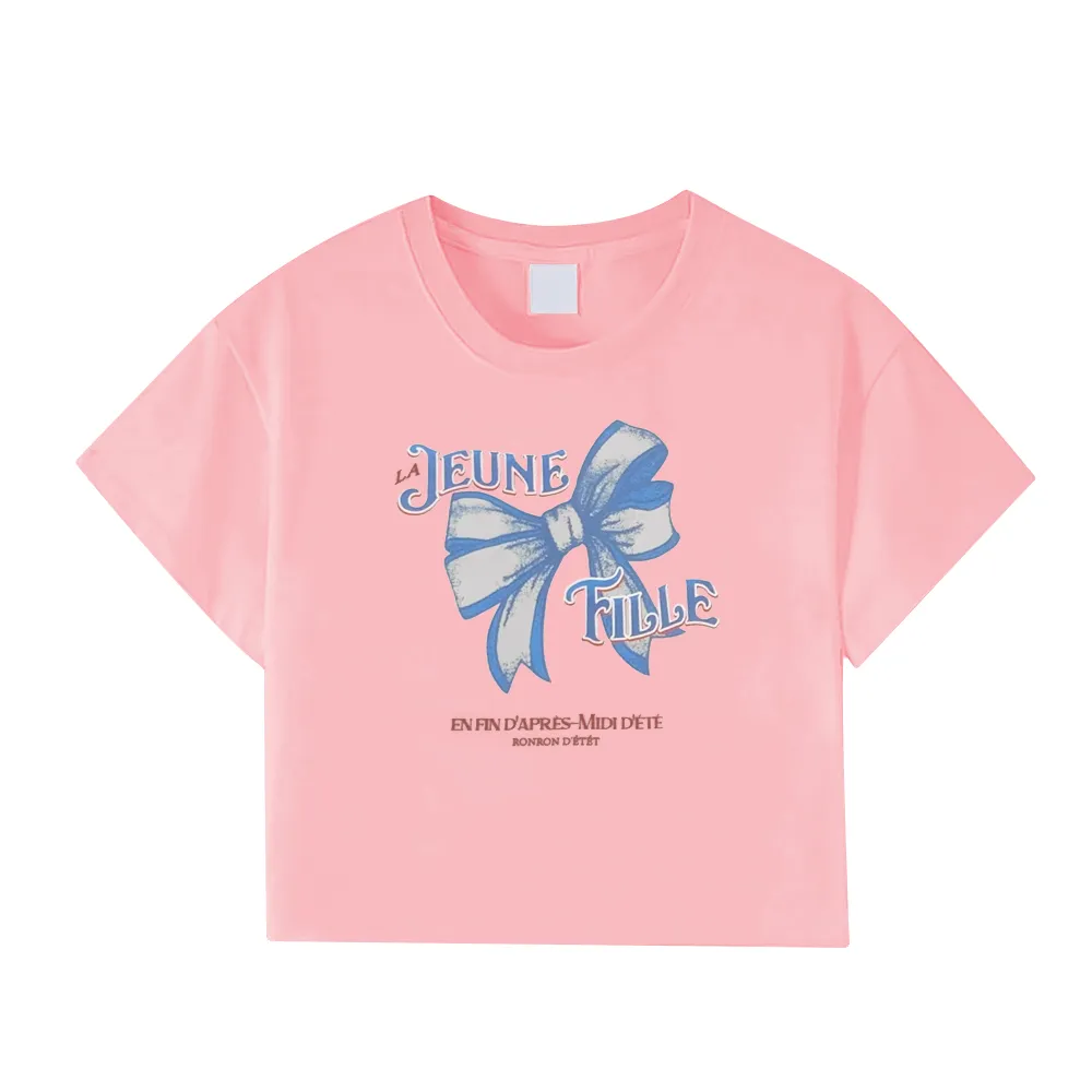 Women's Blue Bow Tee