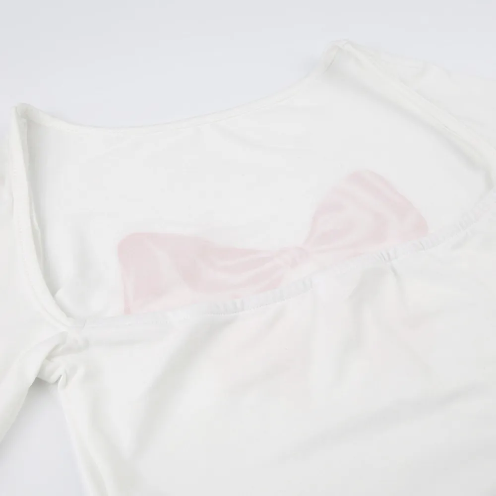 Women's Bow Backless Long Sleeve