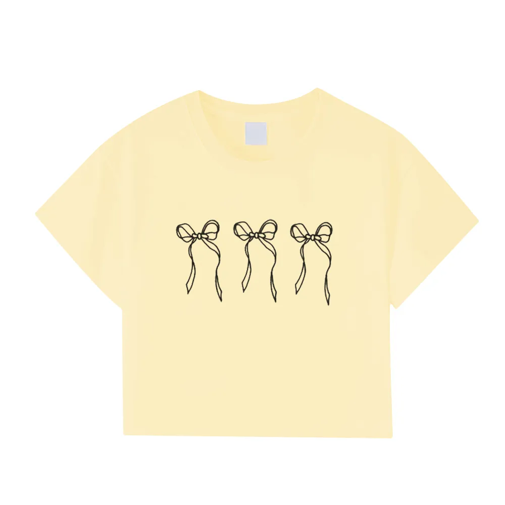 Women's Bow Cropped T-Shirt