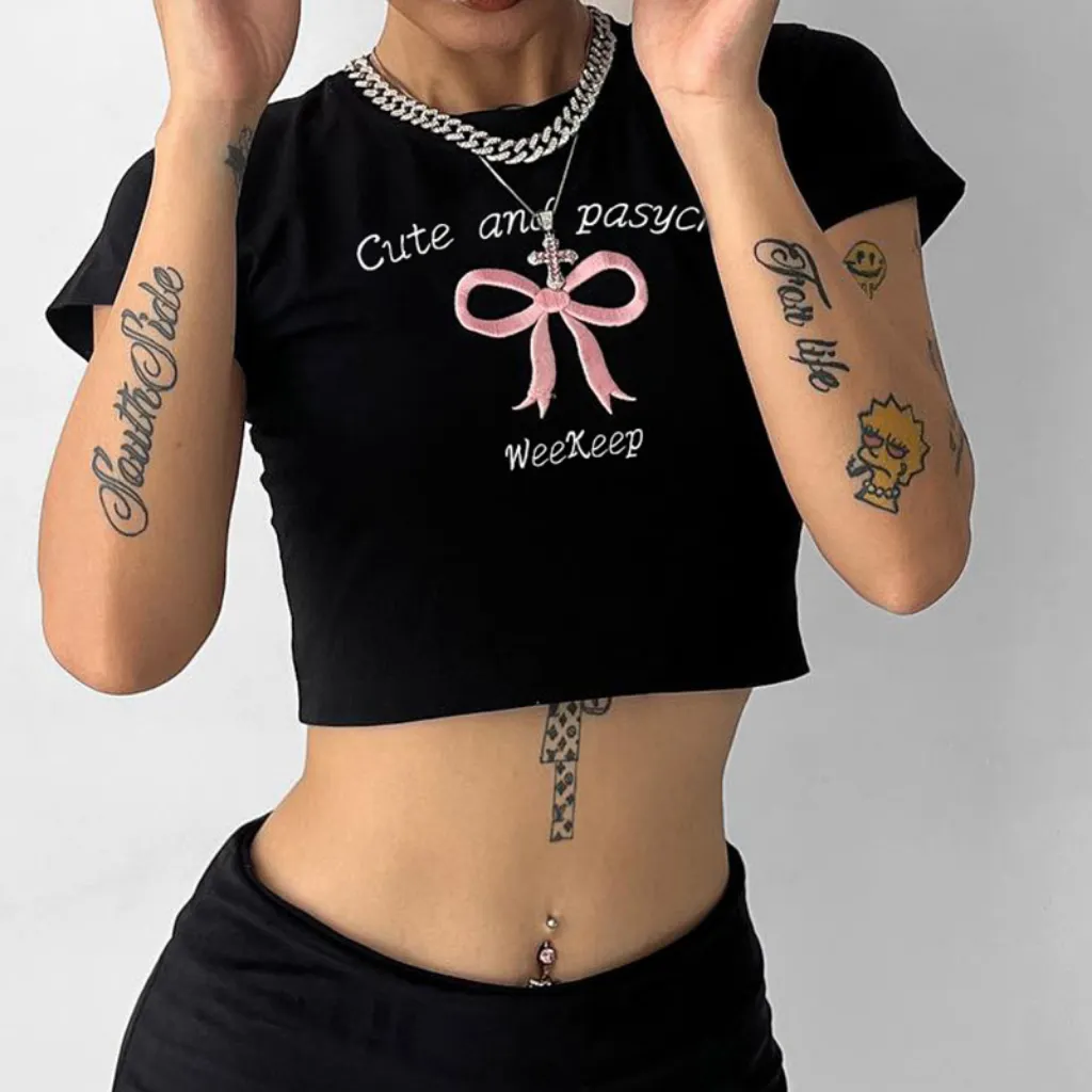 Women's Bow Embroidered T-Shirt