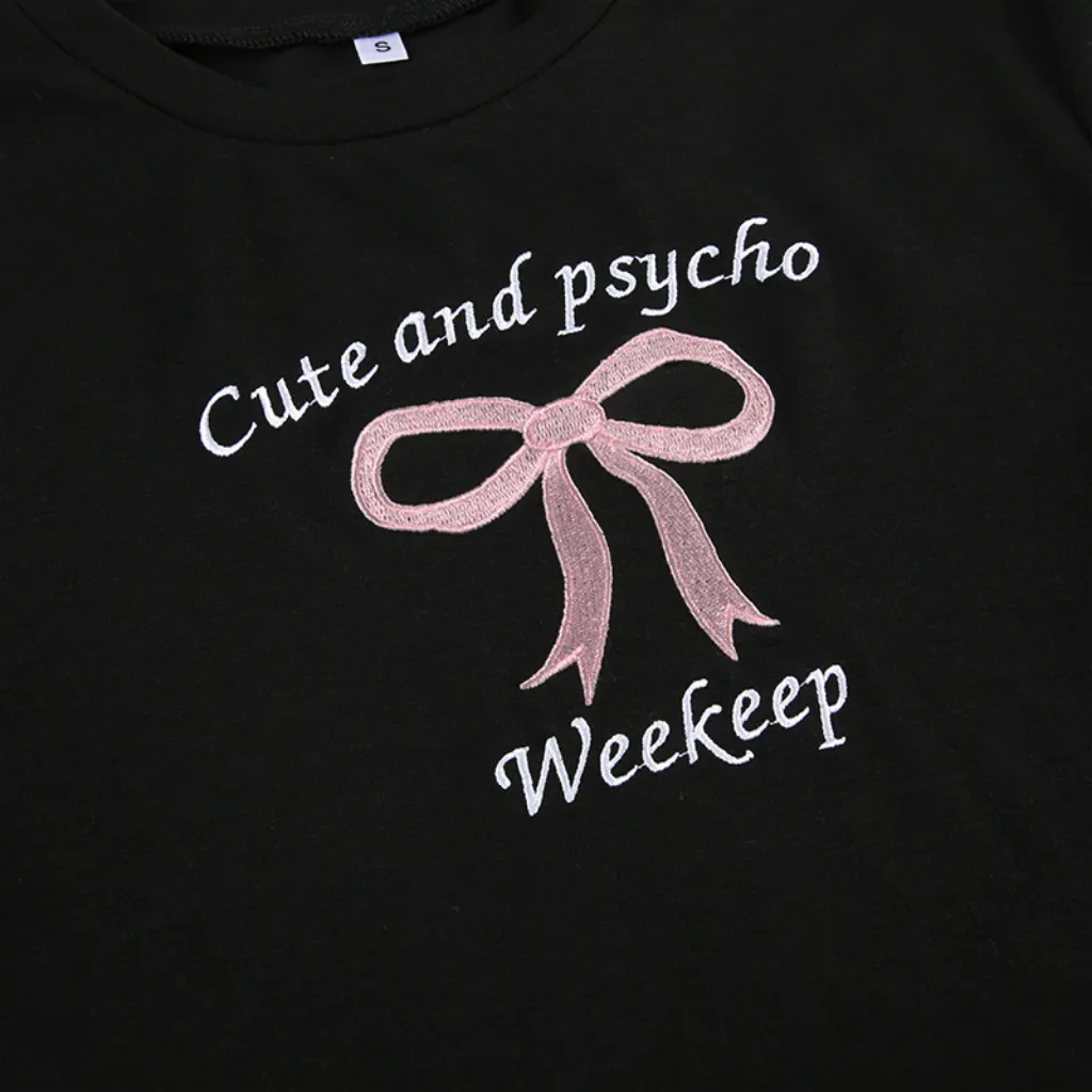 Women's Bow Embroidered T-Shirt