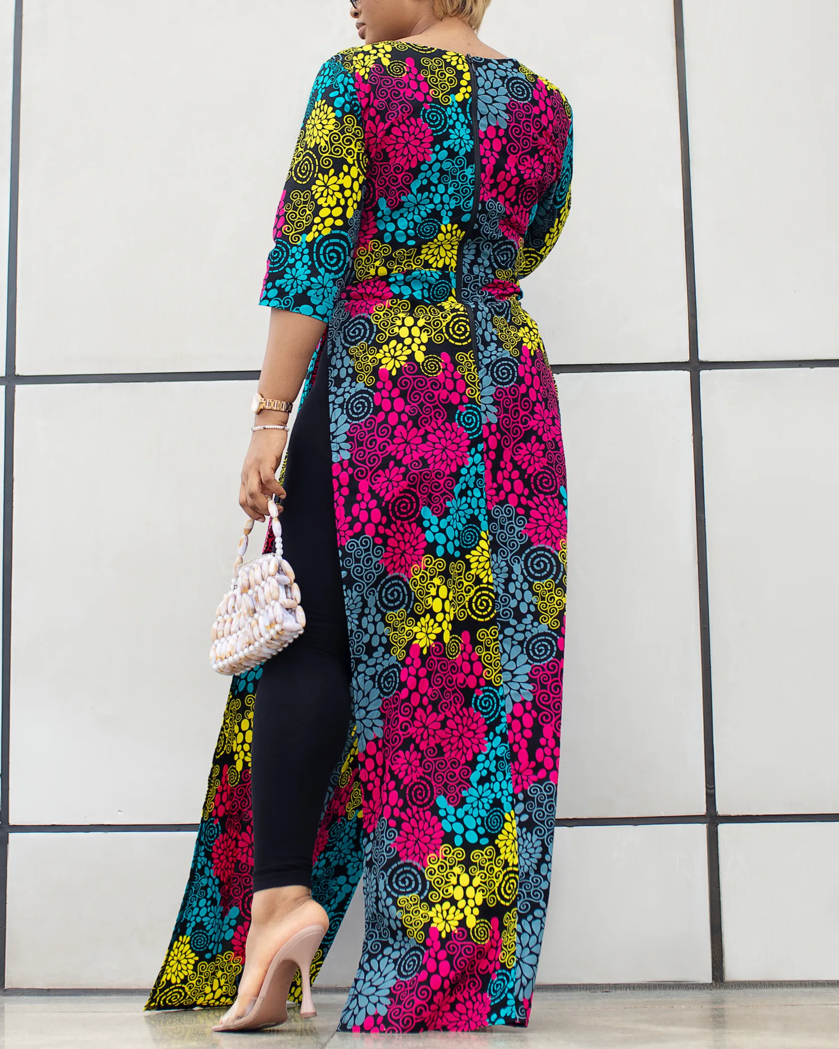 Women's Casual Print Kaftan Maxi Dress