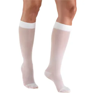 Women's Compression Knee High Stockings, 15-20 mmHg, Sheer White, 1773