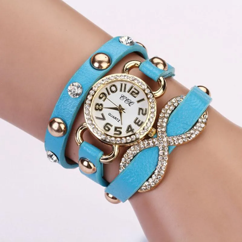 Women's Fashion Cross Love Bow Knot Pattern Watch With 9 Colors!
